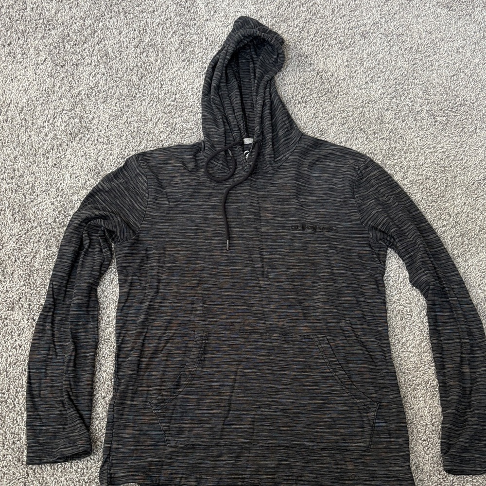 Quiksilver Charcoal Striped Hoodie